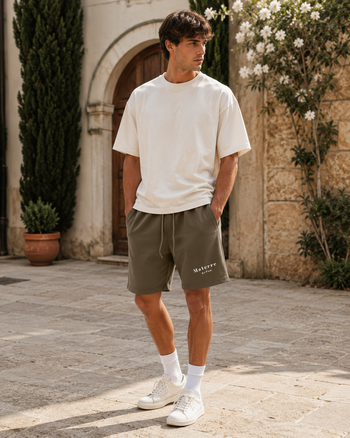 BoomBoom Cotton Shorts Dark Taupe Main image