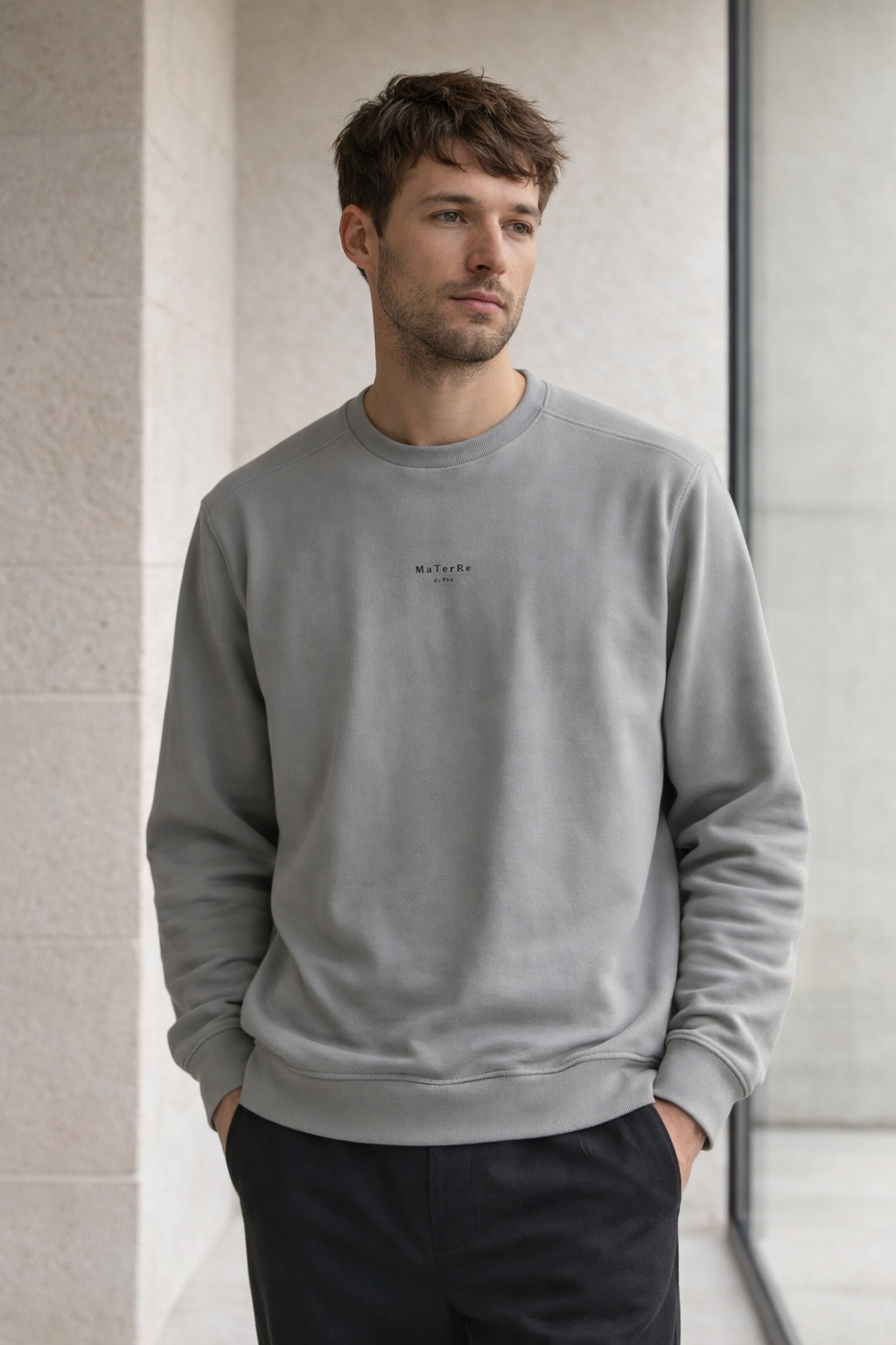Classic grey unisex sweater Main image