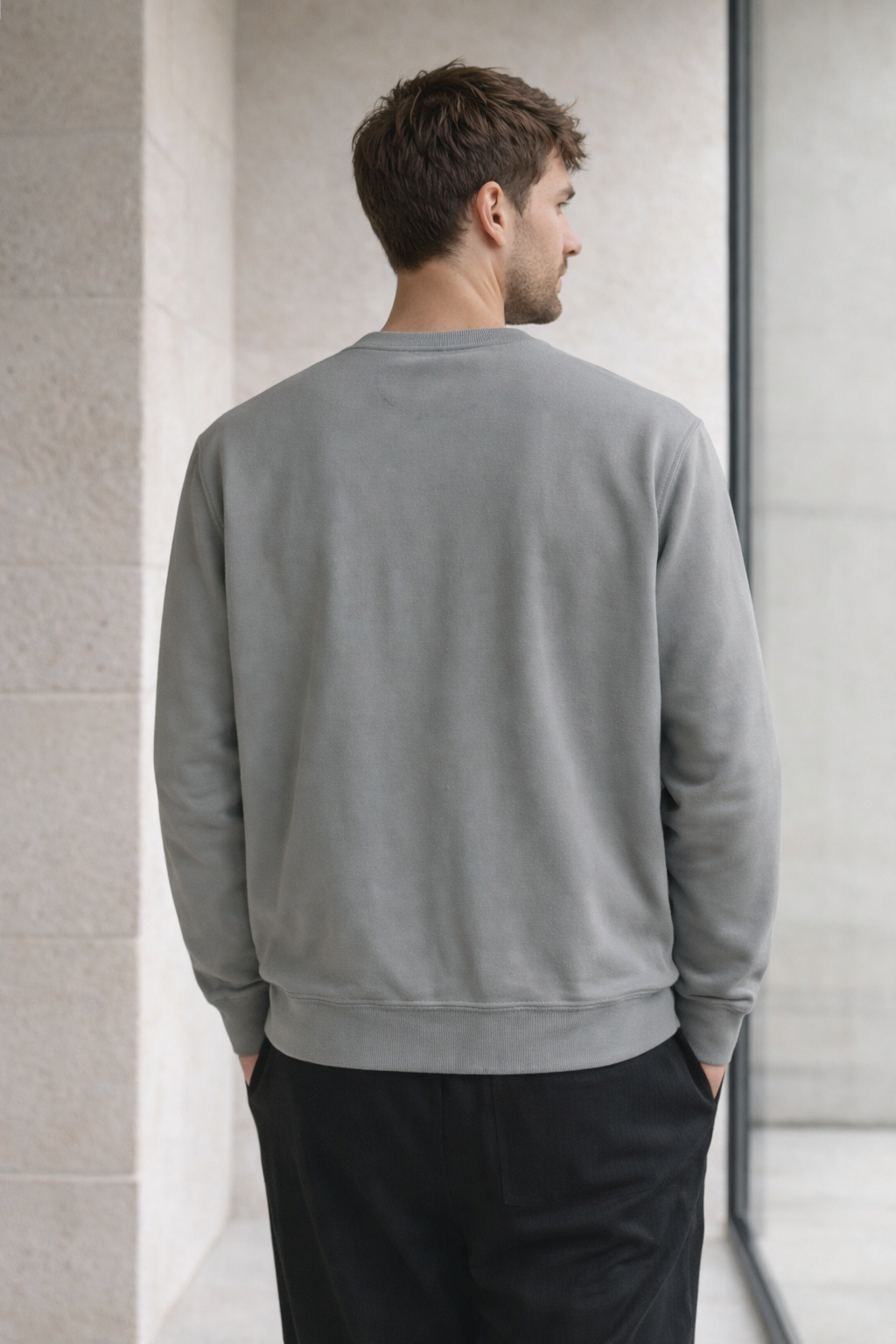 Classic grey unisex sweater Secondary image
